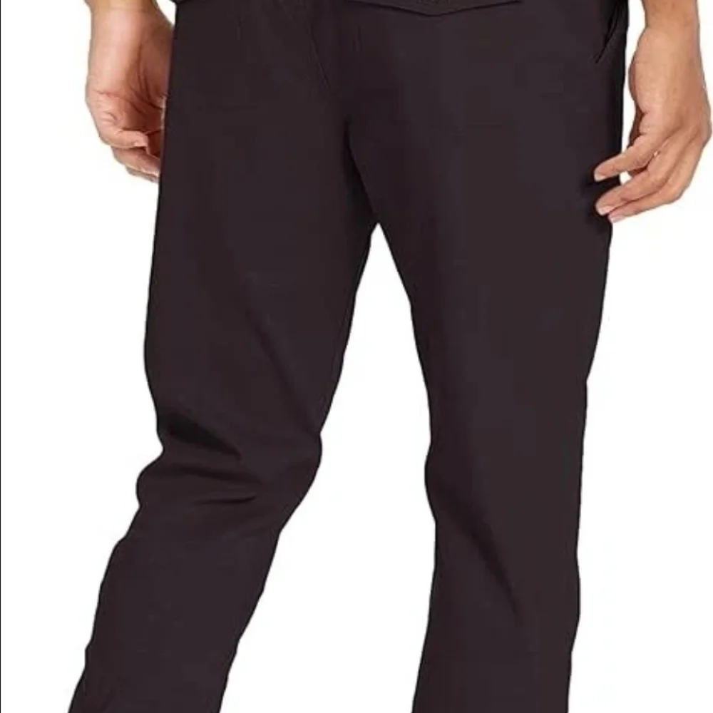 Men's Black Drawstring Jogger Pants - Picture 3 of 10